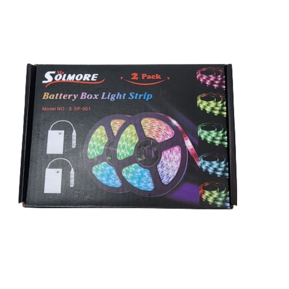 solmore RGB Other - LED Strip Light Battery Operate, Solmore RGBLights For Room Color Changing 2 Pcs